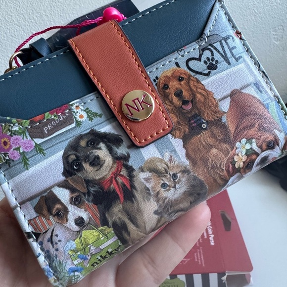 Handbags - Nikky Nicole Lee Dog Print Wallet w/ Coin Purse – New w/ Damaged Box